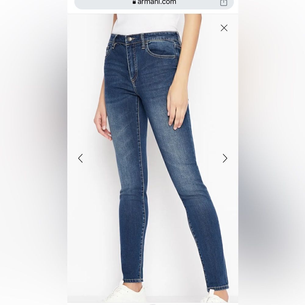 Armani Exchange  Women’s J01 super skinny mid rise stretch jeans in blue size 29